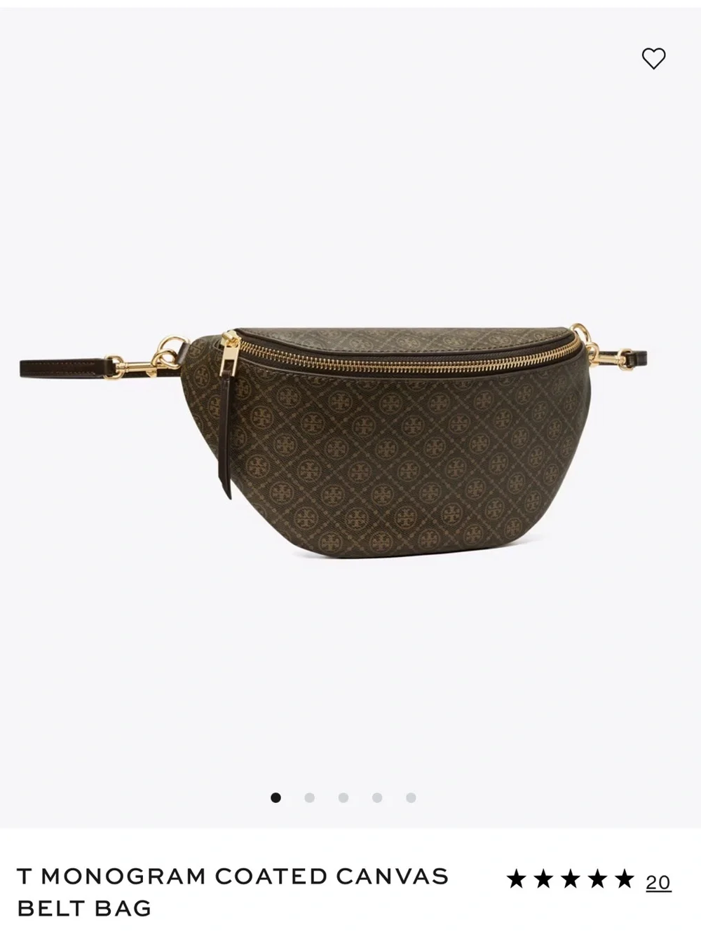 Tory Burch T-Monogram Coated Canvas Belt Bag